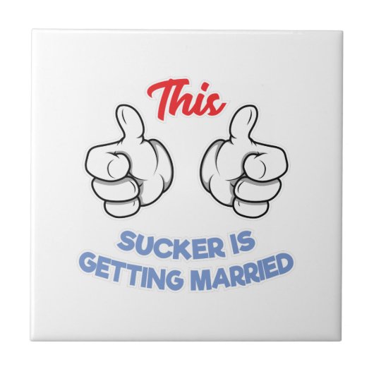 バチュラーパーティギフトこの吸盤は結婚している タイル (正面)