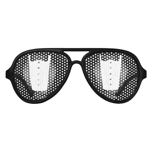 バチュラーパーティグロムスマンチームグルームブラックtuxedo アビエーターサングラス (正面)