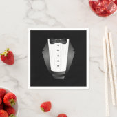 バチュラーパーティグロムスマンチームグルームブラックtuxedo スタンダードカクテルナプキン (インサイチュ)