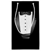 バチュラーパーティグロムスマンチームグルームブラックtuxedo スモールペーパーバッグ (裏面)