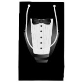 バチュラーパーティグロムスマンチームグルームブラックtuxedo スモールペーパーバッグ (正面)