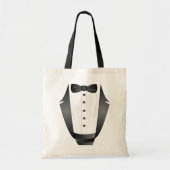 バチュラーパーティグロムスマンチームグルームブラックtuxedo トートバッグ (正面)