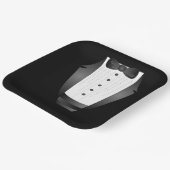バチュラーパーティグロムスマンチームグルームブラックtuxedo ペーパープレート (傾斜あり)