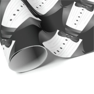 バチュラーパーティグロムスマンチームグルームブラックtuxedo ラッピングペーパー