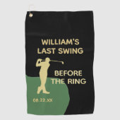 バチュラーパーティゴルフ最後のスイング名ようこそ ゴルフタオル (正面)