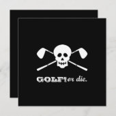 バチュラーパーティゴルフ – まだ死んでいない！ 招待状 (正面/裏面)