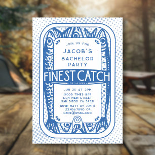 バチュラーパーティシンプル魚釣りガイズウィークエンドトリップ 招待状