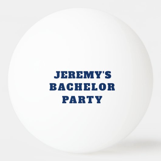 バチュラーパーティスタンパーティーポンボールブルーハッシュタグ 卓球ボール (正面)
