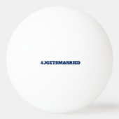 バチュラーパーティスタンパーティーポンボールブルーハッシュタグ 卓球ボール (裏面)