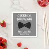 バチュラーパーティタキシドボウタイ結婚ズ スタンダードカクテルナプキン (インサイチュ)