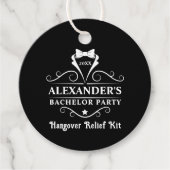 バチュラーパーティタキシードタイハングオーバー フェイバータグ (正面)