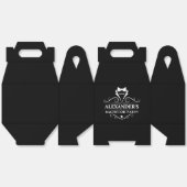 バチュラーパーティタキシードタイブラックゲーブルビーフボックス フェイバーボックス (見開き)