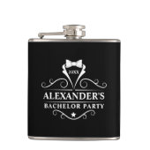 バチュラーパーティタキシードタイブラック  フラスク (正面)