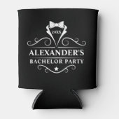 バチュラーパーティタキシードタイブラック 缶クーラー (正面)