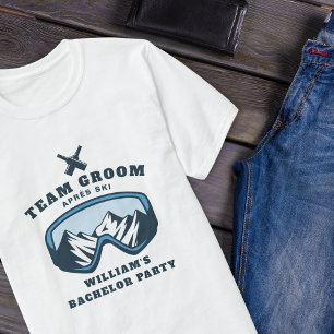 バチュラーパーティチームグルームアプレーススキー Tシャツ