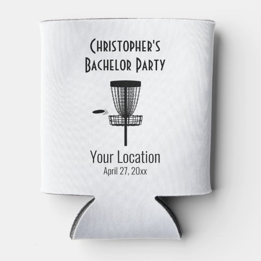 バチュラーパーティディスクゴルフ結婚式の引き出物 缶クーラー (正面)