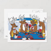 バチュラーパーティトランプのポーカープレーヤー インビテーションポストカード (正面/裏面)