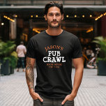 バチュラーパーティパブクロールパーソナライズされた<br><div class="desc">バチュラーパーティのカスタムPub Crawl Tシャツ、このデザインはグルーミングの名前と他の所望の文字と一緒に編集することができる。多くのスタイルで利用可能 – 短いスリーブ、長いスリーブ、フード付きスウェットシャツ、タンクトップなど。</div>