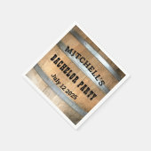 バチュラーパーティパーソナライズされたウイスキー樽ナプキンズ スタンダードカクテルナプキン (角)