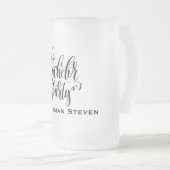 バチュラーパーティパーソナライズされたグロムスマン フロストグラスビールジョッキ (正面右)