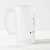 バチュラーパーティパーソナライズされた花婿介添人 フロストグラスビールジョッキ (左)