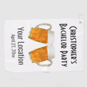 バチュラーパーティビール応援結婚ズ ゴルフタオル (横)