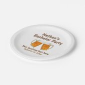 バチュラーパーティビール応援結婚ズ ペーパープレート (アングル)