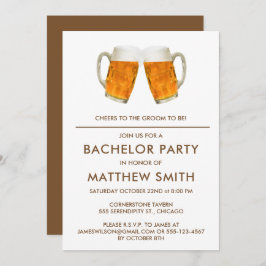 バチュラーパーティビール応援結婚ズ 招待状