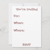 バチュラーパーティビール 招待状 (裏面)