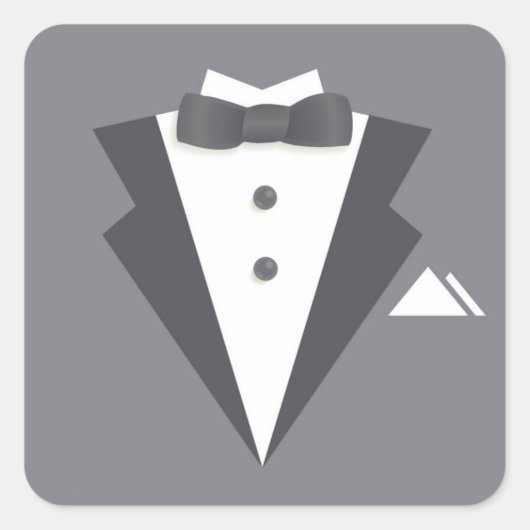 バチュラーパーティブラックスーツのシール スクエアシール (正面)