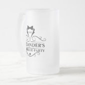 バチュラーパーティブラックタイ フロストグラスビールジョッキ (正面左)