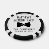 バチュラーパーティブラックボウタイ結婚ズ ポーカーチップ (シングル)