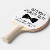 バチュラーパーティブラックボウタイ結婚式の引き出物 卓球ラケット (正面アングル)