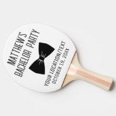 バチュラーパーティブラックボウタイ結婚式の引き出物 卓球ラケット (横)