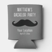 バチュラーパーティブラックムスタッシュ結婚式の引き出物 缶クーラー (裏面)