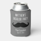 バチュラーパーティブラックムスタッシュ結婚式の引き出物 缶クーラー (缶裏面)