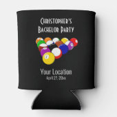 バチュラーパーティプールボールビルダーズ結婚式の引き出物 缶クーラー (裏面)