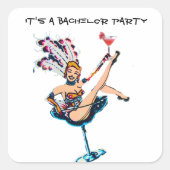 バチュラーパーティベガスカジノショーガール スクエアシール (正面)