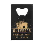 バチュラーパーティモダントランプのポーカー遊ズカードカジノ クレジットカード栓抜き (正面)