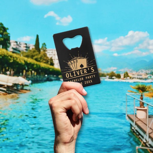 バチュラーパーティモダントランプのポーカー遊ズカードカジノ クレジットカード栓抜き