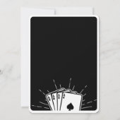 バチュラーパーティモダントランプのポーカー遊ズカードカジノ 招待状 (裏面)