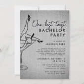 バチュラーパーティモダンワンラストトーストマルティーニ 招待状 (正面)