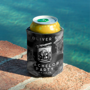 バチュラーパーティモダン葉巻とウィスキーブラック 缶クーラー