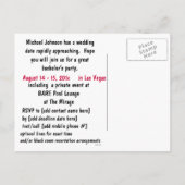 バチュラーパーティラスベガス招待状 インビテーションポストカード (裏面)