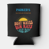 バチュラーパーティレトロサンブラック 缶クーラー (正面)