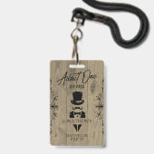 バチュラーパーティヴィンテージツキシードVIPバッジ バッジ (Front with Lanyard)