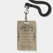 バチュラーパーティヴィンテージツキシードVIPバッジ バッジ (Back with Lanyard)