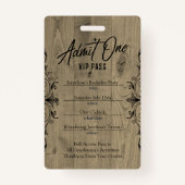 バチュラーパーティヴィンテージツキシードVIPバッジ バッジ (裏面)