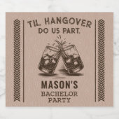 バチュラーパーティ液ボトルラベル リキュールボトルラベル (シングルラベル)