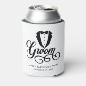 バチュラーパーティ用のグルームギフト結婚&s 缶クーラー (缶裏面)